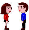bisous homme et femme